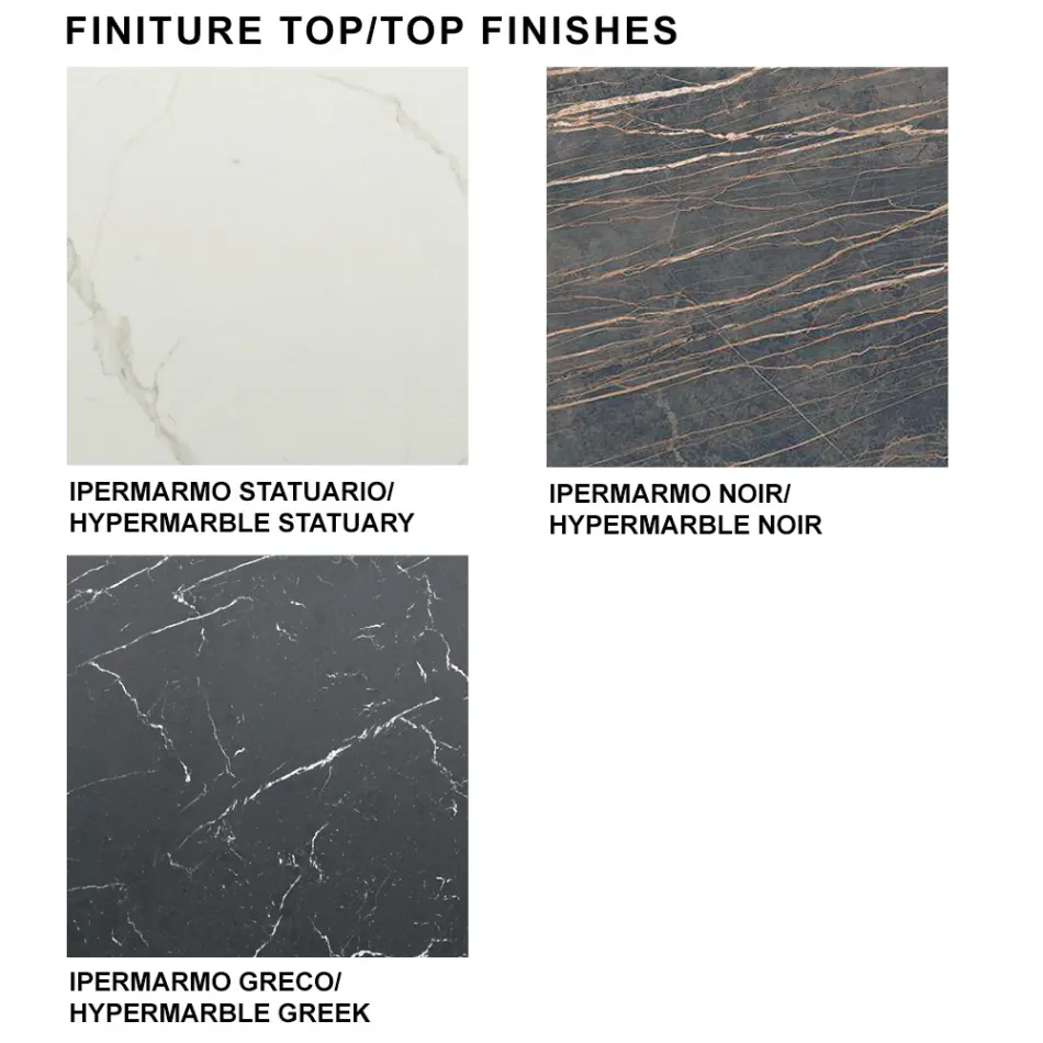 Mesa rectangular moderna de cerámica y acero Made in Italy - Settimmio Viadurini