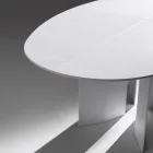 Mesa de comedor ovalada de contrachapado de fresno - Capricorn Viadurini