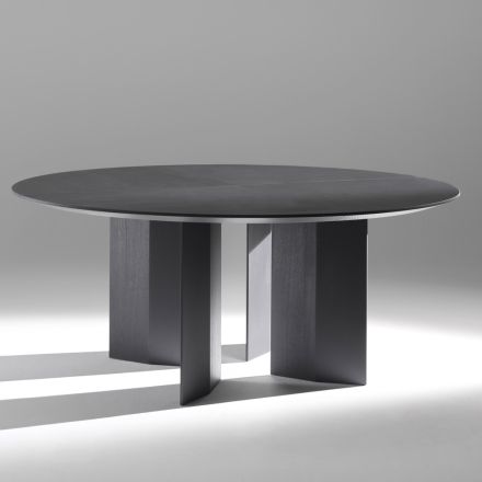 Mesa de comedor ovalada de contrachapado de fresno - Capricorn Viadurini