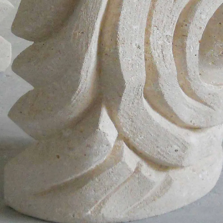 Petra mesa ovalada con Furias de cristal de diseño moderno Viadurini