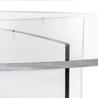 Mesa ovalada de plexiglás transparente fabricada en Italia - Gabriela Viadurini