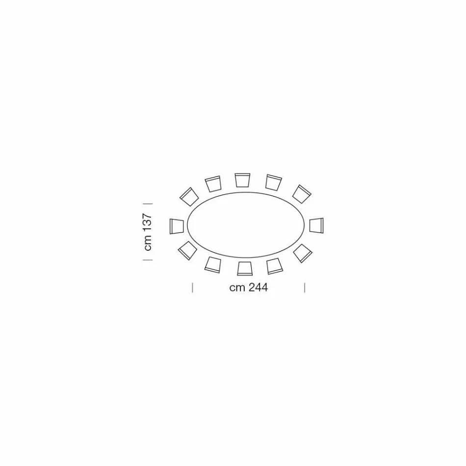 Mesa Ovalada Moderna en Mármol de Carrara o Marquinia Negro Made in Italy - Dollars Viadurini