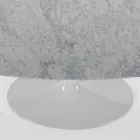 Mesa Ovalada Moderna en Mármol de Carrara o Marquinia Negro Made in Italy - Dollars Viadurini