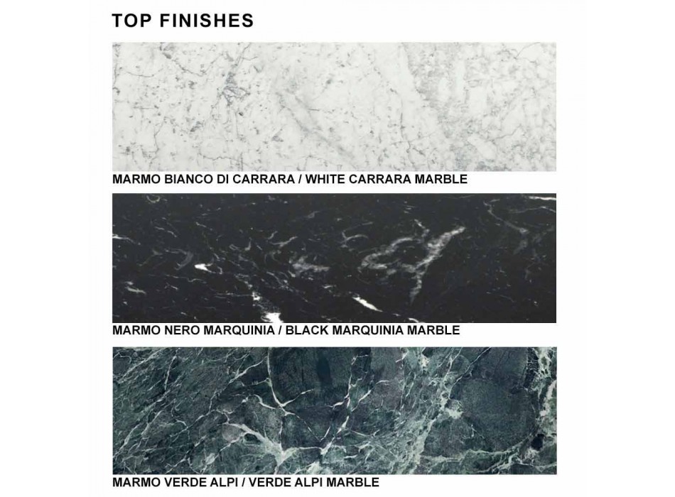 Mesa Ovalada Moderna en Mármol de Carrara o Marquinia Negro Made in Italy - Dollars Viadurini