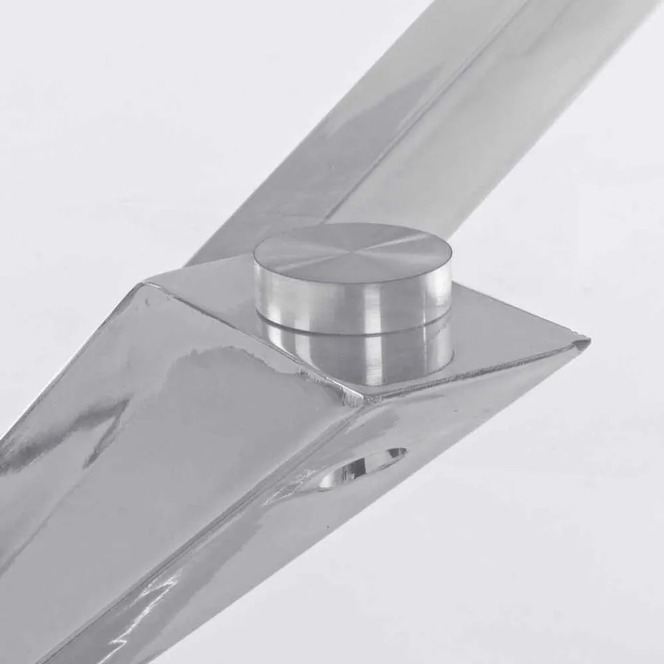 Mesa de comedor con tapa de cristal templado Homemotion - Denda Viadurini