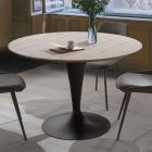 Mesa de comedor con tapa redonda extensible hasta 170 cm - Moreno Viadurini