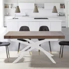 Mesa de comedor en madera de melamina extensible hasta 280 cm - Lukas Viadurini