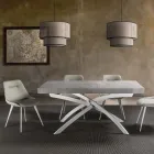 Mesa de comedor en madera de melamina extensible hasta 280 cm - Lukas Viadurini