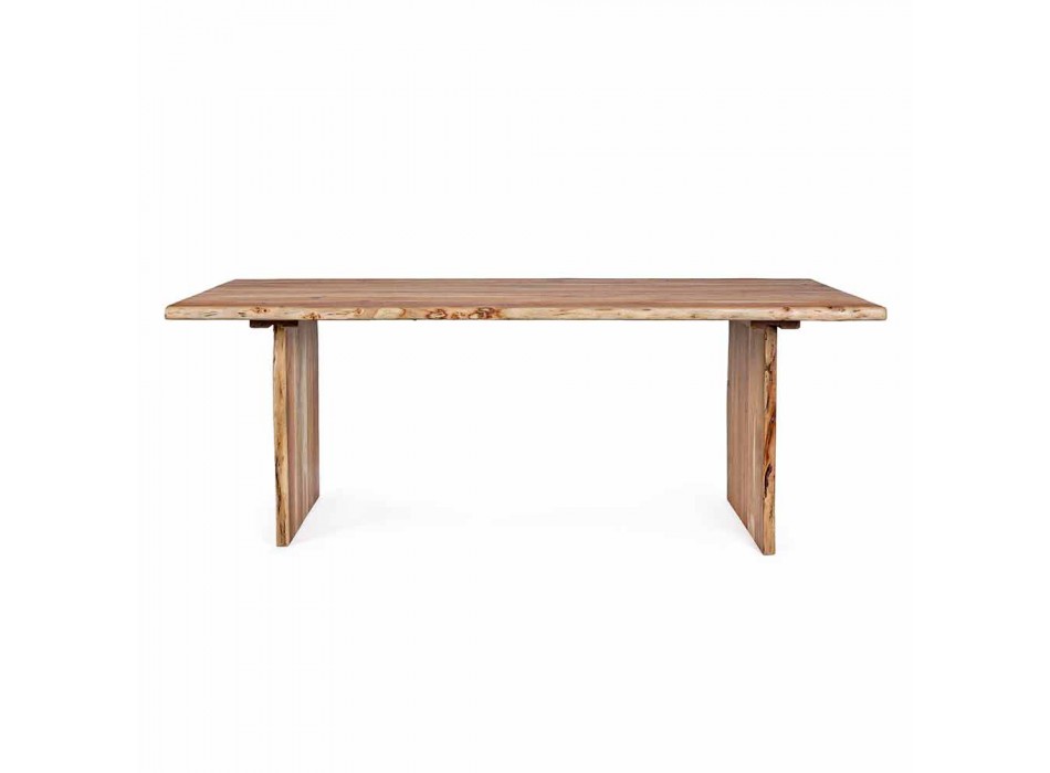 Mesa de comedor moderna de madera de acacia Homemotion - Pinco Viadurini