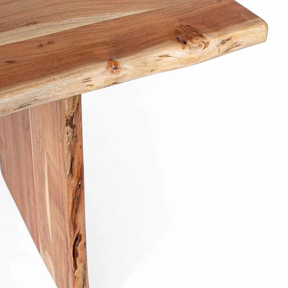 Mesa de comedor moderna de madera de acacia Homemotion - Pinco Viadurini
