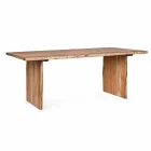Mesa de comedor moderna de madera de acacia Homemotion - Pinco Viadurini
