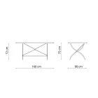 Mesa plegable de exterior de acero galvanizado Made in Italy - Selvaggia Viadurini