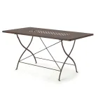 Mesa plegable de exterior de acero galvanizado Made in Italy - Selvaggia Viadurini