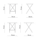 Mesa de jardín plegable en acero galvanizado Made in Italy - Akila Viadurini