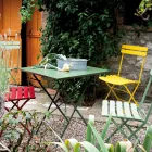 Mesa de jardín plegable en acero galvanizado Made in Italy - Akila Viadurini