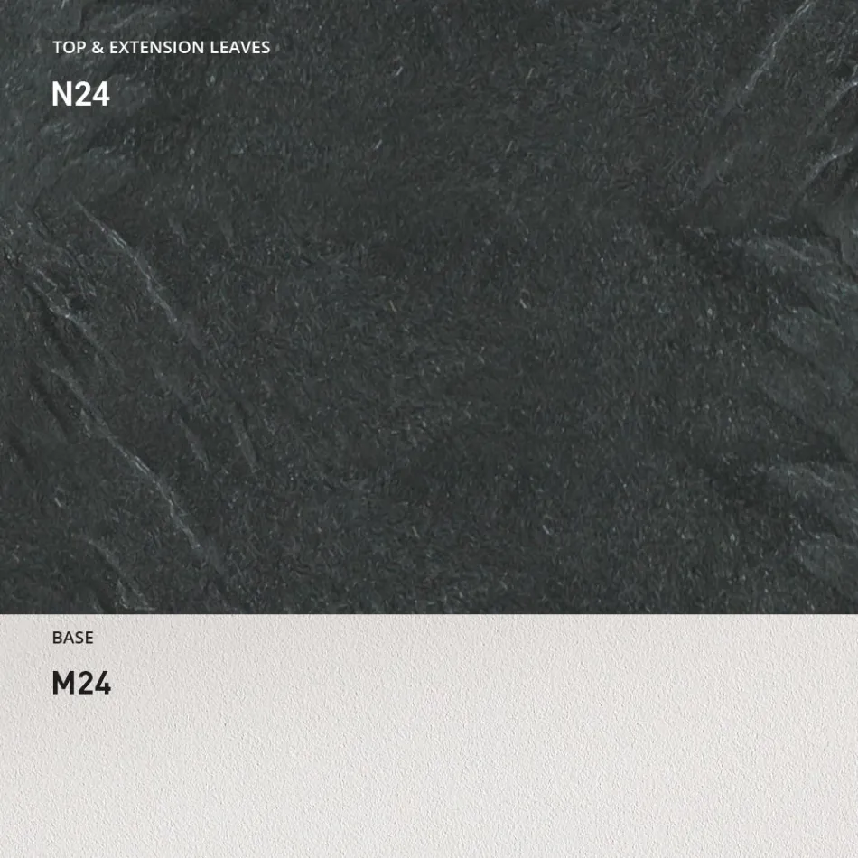 Mesa de Comedor Extensible 190 cm Metal y Madera Made in Italy - Euclidean Viadurini