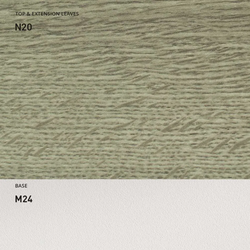 Mesa de Comedor Extensible 190 cm Metal y Madera Made in Italy - Euclidean Viadurini