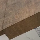 Mesa de comedor extensible hasta 255 cm en plexiglás y madera Made in Italy - Francoise Viadurini