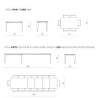 Mesa de Comedor Extensible a 380 cm en Vidrio y Metal 16 Asientos - Fiorentino Viadurini