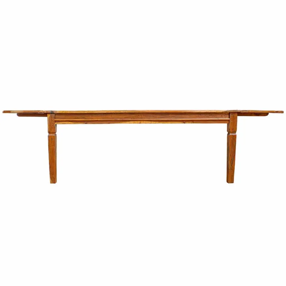 Mesa de comedor extensible hasta 290 cm en madera maciza Homemotion - Carbo Viadurini