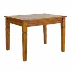 Mesa de comedor extensible hasta 290 cm en madera maciza Homemotion - Carbo Viadurini