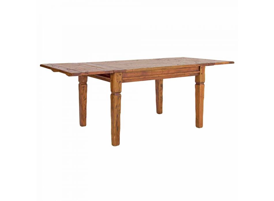 Mesa de comedor extensible hasta 290 cm en madera maciza Homemotion - Carbo Viadurini