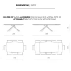 Mesa de comedor extensible hasta 300 cm en roble Made in Italy - Antonino Viadurini