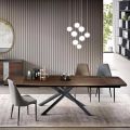 Mesa de comedor extensible hasta 300 cm en roble Made in Italy - Antonino