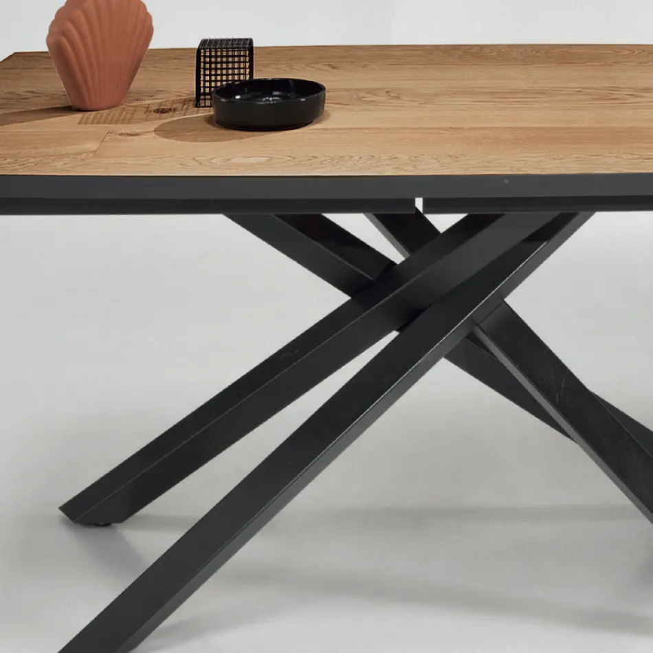 Mesa de comedor extensible hasta 300 cm en roble Made in Italy - Antonino Viadurini