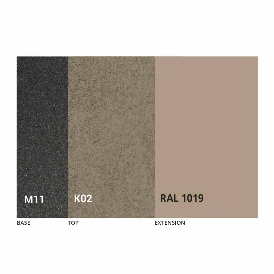 Mesa de comedor extensible con tapa de cerámica hasta 2,8 m Made in Italy - Paoluccio Viadurini