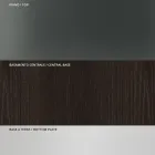 Mesa de Comedor con Tapa Cuadrada de Vidrio y Base de Madera Made in Italy - Kuadro Viadurini