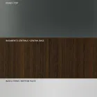 Mesa de Comedor con Tapa Cuadrada de Vidrio y Base de Madera Made in Italy - Kuadro Viadurini