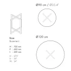 Mesa de comedor con tapa redonda en gres porcelánico Made in Italy - Emilio Viadurini