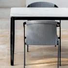 Mesa de Comedor de Jardín en Aluminio y Hpl o Gres, Varios Acabados - Filomena Viadurini