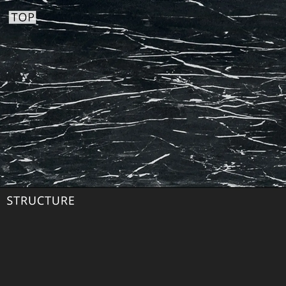 Mesa de Comedor de Jardín en Aluminio y Hpl o Gres, Varios Acabados - Filomena Viadurini