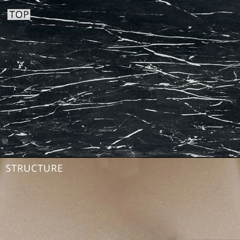 Mesa de Comedor de Jardín en Aluminio y Hpl o Gres, Varios Acabados - Filomena Viadurini