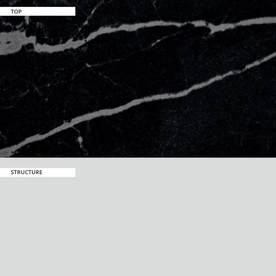 Mesa de comedor de jardín en gres porcelánico Made in Italy - Tarik Viadurini