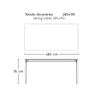 Mesa de comedor de jardín en gres porcelánico Made in Italy - Tarik Viadurini