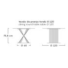Mesa de comedor para exteriores en aluminio y tapa de gres Made in Italy - Donovan Viadurini