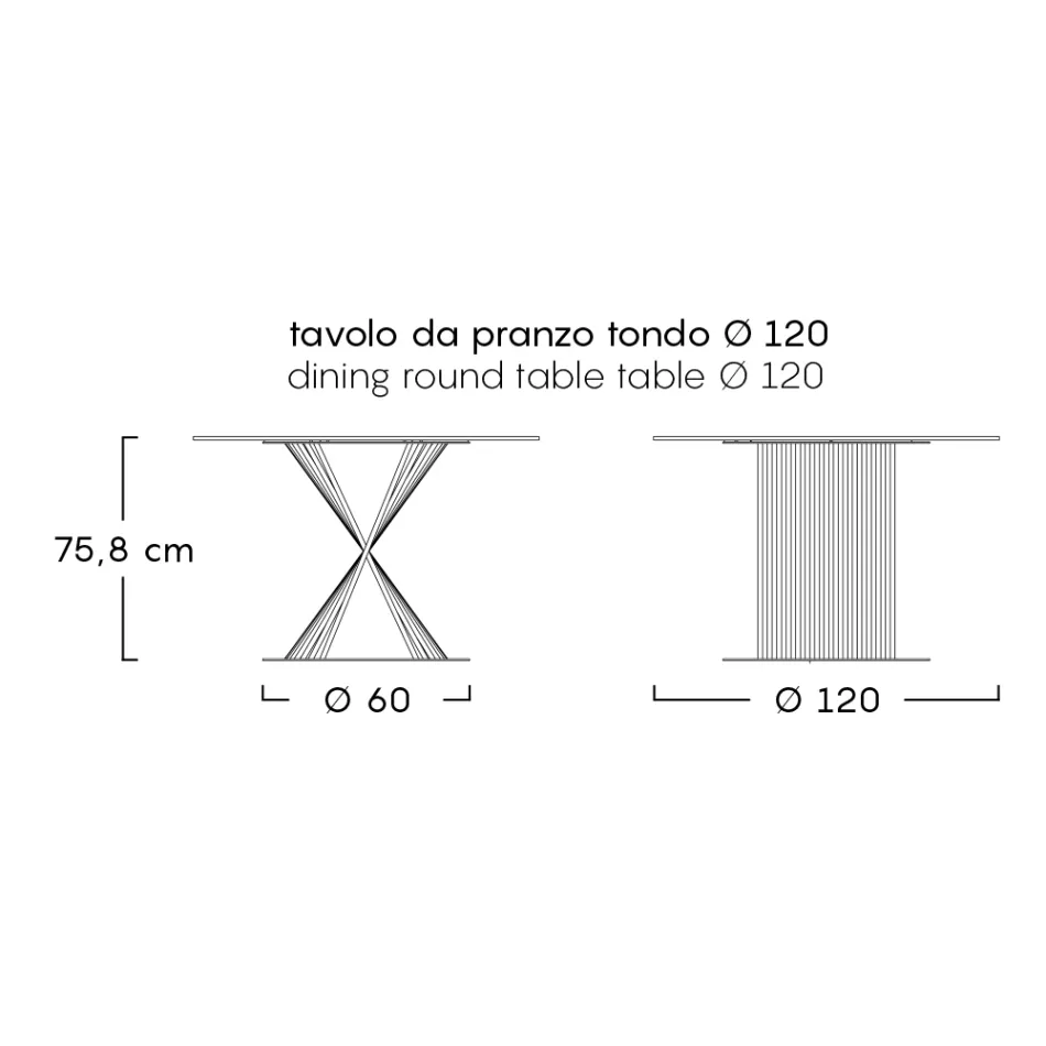 Mesa de comedor para exteriores en aluminio y tapa de gres Made in Italy - Donovan Viadurini