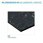 Mesa de Comedor Fija en Metal y Hpl Estratificado Made in Italy - Bastiano Viadurini