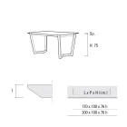 Mesa de Comedor Fija en Metal y Hpl Estratificado Made in Italy - Bastiano Viadurini