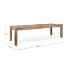 Mesa de comedor en madera de olmo reciclada de diseño clásico Homemotion - Badia Viadurini