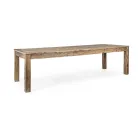 Mesa de comedor en madera de olmo reciclada de diseño clásico Homemotion - Badia Viadurini