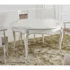Mesa de Comedor Redonda Extensible 240 cm en Madera Made in Italy - Barroca Viadurini
