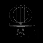 Mesa de Comedor Redonda con Tapa Extensible hasta 180 cm Made in Italy - Muschio Viadurini