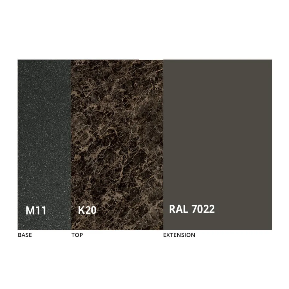 Mesa de Comedor Redonda con Tapa Extensible hasta 180 cm Made in Italy - Muschio Viadurini