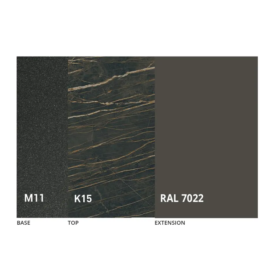 Mesa de Comedor Redonda con Tapa Extensible hasta 180 cm Made in Italy - Muschio Viadurini