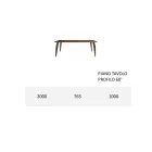 Mesa de Comedor Estructura y Tapa en Madera Maciza Made in Italy - Giustino Viadurini