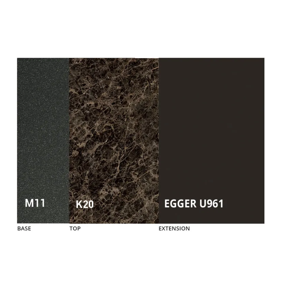 Mesa de Comedor Redonda Extensible a 270 cm en Cerámica Made in Italy - Muschio Viadurini